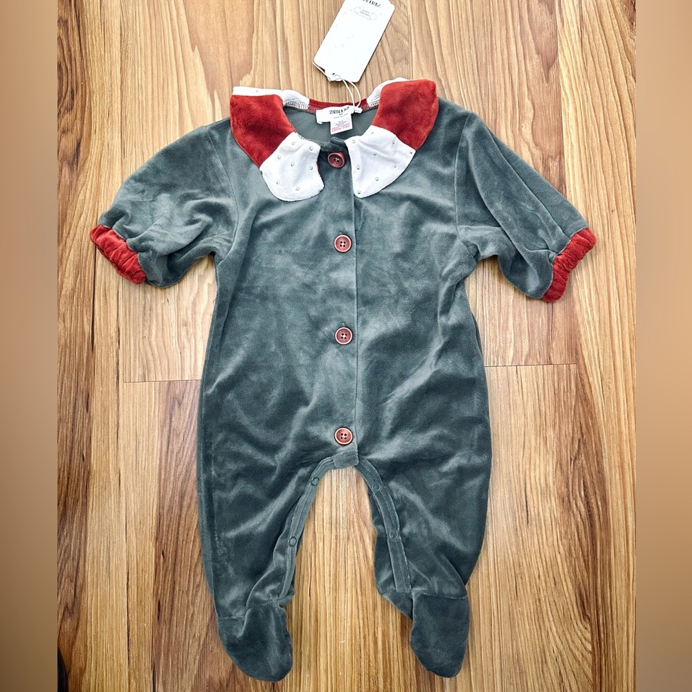 Zara Home Christmas edition Little Elf romper size 1-6m NWT